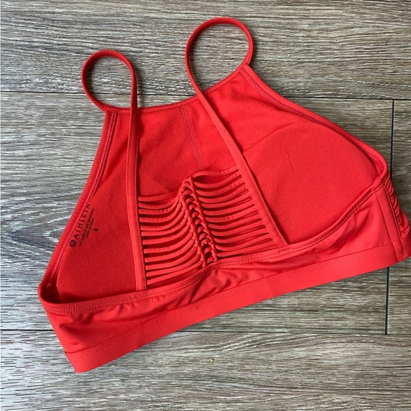 NWOT ATHLETA High Neck Bikini Top Orange Small - Picture 3 of 5